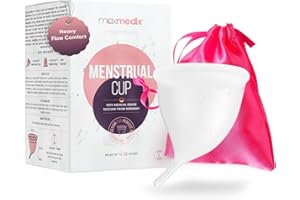 MAXMEDIX Menstrual Cup (Large, 30ml)- Reusable Period Cup - Medical Grade Silicone Cup - Heavy Flow/High Cervix - Comfy, Soft & Flexible with Travel Bag - Lasts Up to 12 Hours - Pads & Tampons Alternative