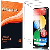 Caisemo 3 Pack For Google Pixel 5 6.0'' Tempered Glass Screen Protector,9H Hardness, Anti Scartch,Soft Touch