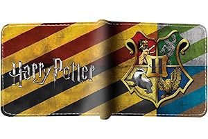 ATVOYO Harry Potter Change Bag Hogwarts Double Fold Harry Potter Wallet Mini Wallet Coin Wallet Men's Anime Leather Wallet Credit Card Wallet Anime Cartoon Fashion Cool for Teen Girls Men