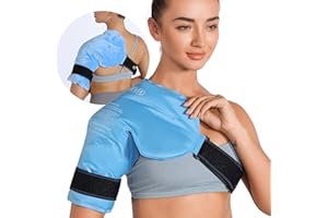 REVIX Shoulder Ice Pack Rotator Cuff Cold Therapy, Ice Packs Shoulder Wraps for Pain Relief & Tendonitis, Reusable Shoulder Cold Pack Compression Brace for Injuries, Recovery After Shoulders Surgery