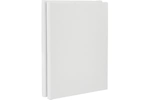 Amazon Brand - Solimo Medium Grain Cotton Stretched Canvas with Wooden Frame, 10 x 12 inch, Set of 2