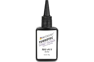 Microtec® Turbotec 911 dünnflüssiger UV-Kleber | Ausbesserung von Rissen und Sprüngen | für Glas/Metall/Kunststoff | 50g | ohne UV-Taschenlampe | lichthärtender und transparenter Klebstoff