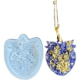Cnk craft shop Druzy Kristal Silikon Epoksi Kalıbı, 4 cm, Şeffaf, Kolye ve Anahtarlık Kalıbı (&Ccedil;İLEK)