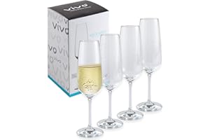 ‎VILLEROY & BOCH like. by Villeroy & Boch Group – Voice Basic, zestaw kieliszków do szampana, 4 sztuki, 283 ml, szkło kryształowe, można myć w zmywarce