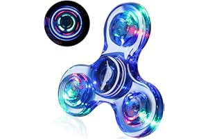 SCIONE Fidget Giocattoli Luminoso Fidget Spinner per Bambini LED Cristallo Ansia Anti-Stress Autismo Fidgets Migliore edc Giocattoli a Mano Blu