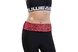 KAIO-DIA Dia-BellyBand - Cinturón de diabetes para bomba de insulina con aberturas para tuberías, para niños y adultos diabéticos, apto para cualquier bomba de insulina. (S (72-82 cm))