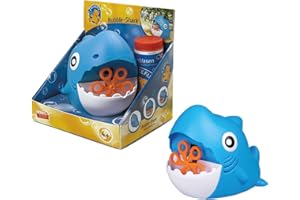PUSTEFIX Mini Seifenblasenmaschine Hai I Seifenblasen Kinder Set I Bubble Spaß bei Kinderpartys & Geburtstagen