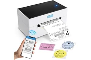 LIEBERWELL Bluetooth Thermal Label Printer, 4x6 Packages Shipping Label Printer for Shipping Package Postage, Portable Lable Printer Compatible with Android & iPhone for Amazon/Royal Mail/Hermes (1 Printer)