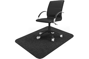 MORROWCAMP Office Chair Mat for Hardwood Floor, 120 x 90 cm Desk Chair Mats for Carpet, Non-slip Computer Chair Mat for Hard Floor, Carpet Protector Chair Mats for Home, Office Rolling Chair (Black)