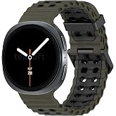 Teknoft Samsung Galaxy Watch 8 (40mm/44mm) ve Watch 8 Classic (46mm) ile Uyumlu Hafif ve Yumuşak &Ccedil;ift Renkli Ocean Loop Silik