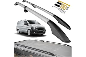 CHROMEMASTER | Compatible con Mercedes Vito/V-Klasse W447 Long 2014+ | Barras Portaequipajes, Rieles de Techo; Se Utilizan para el Montaje de Portaequipajes de Techo, Cajas de Techo o Portabicicletas
