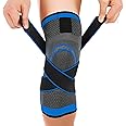 DCF Knee Braces, Knee Sleeve for Men and Women - knee compression sleeve, knee Pain Relief, fitness knee Support for Sports Arthritis Working Out Running Basketball, Weightlifting, Gym (2XL, Blue)