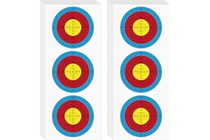 Fiita Archery Targets Paper 3 Spot, New Las Version 20pcs, Archery Target Bow and Arrow Targets for Hunting Backyard, Archery Target Practice Accessories