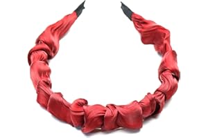 QinGoo Cerchietto per Capelli in Raso Fascia per Capelli Donna, Accessori per Capelli 1 Pezzo, Rosso