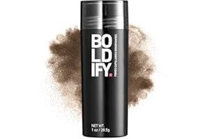 BOLDIFY Fibres Capillaires Naturelles - 28.5g - Poudre Densifiante – Masque la Perte de Cheveux en 15s – Pour Hommes et Femmes (Marron Clair)