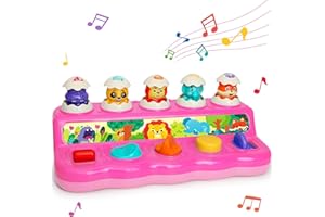 Yerloa Montessori Toys for 1 2 Year Old Girls Birthday Gifts for Toddlers Toys 1-2 Year Old Baby Toys 12-18 Months Educational Pop Up Toy Cause and Effect Toy for Babies 12 18 Month Old 1 Year