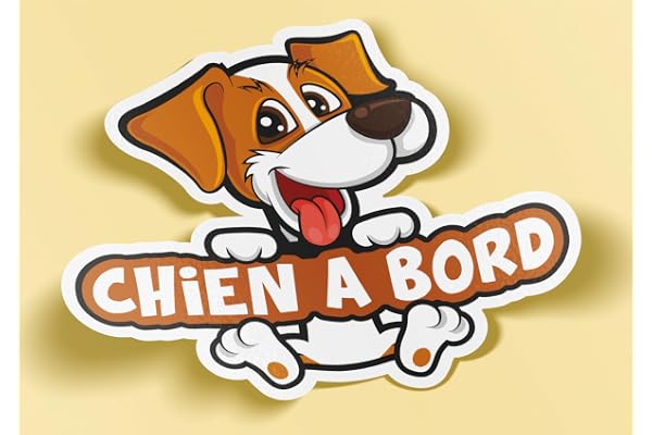 SC ® - Sticker/Autocollant - Chien à Bord - Modèle unique - Fabrication Française