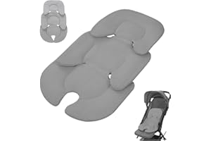 MeYuxg Inserte el Asiento Infantil, la Cubierta Universal del Bebé, la Cabeza y la Sesión con el Asiento del Bebé más Pequeño, del Automóvil y la Silla Alta (Gris)