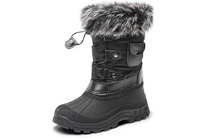 DREAM PAIRS Kids Bottes de Neige pour Enfant Chaude Bottes de Hiver Confortable et Imperméable KSNOW
