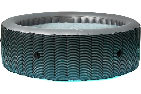 Happy Garden MSPA - Spa Gonflable Rond Starry LED - 6 Places Gris