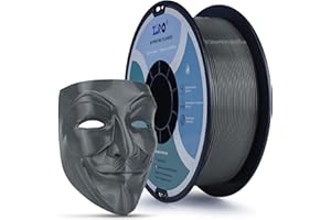 ‎ZIRO ZIRO PLA Filament 1.75mm, 3D Drucker Filament PLA Basic Color Series 1.75mm 1kg (2.2lbs), Maßgenauigkeit +/- 0,03mm, Dunkelgrau