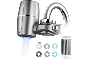 NTMAICHY Water Filter Tap, Water Filter for Drinking Water and Natural Water, Water Filter System, Kitchen Accessories for Removing Residual Chlorine, Grit, Earth and Heavy Metals