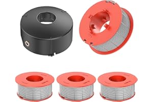 CHIHOLEN 4 bobine di fili compatibili con F016800175, per Bosch Art 23 26 30 Combitrim, Art 23 26 Easytrim, Ø 1,6 mm-8 m di lunghezza, con copertura della bobina F016L71088(4 bobine + 1 tappo)