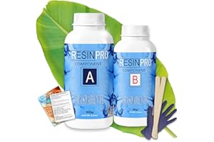 RESIN PRO 160g Nietoksyczna, ultra przezroczysta żywica epoksydowa do biżuterii, służąca do osadzania obiektów, stołów i dzieł artystycznych - nietoksyczna, certyfikowana - bezwonna i bezrozpuszczalnikowa