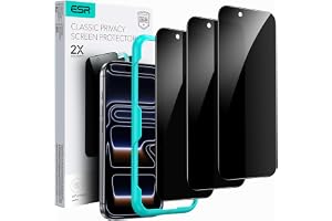 ESR 3 Pack for iPhone 17 Pro Max Privacy Screen Protector, Align Frame | Military Grade Shatterproof, 9H Tempered Glass, Anti-Spy, Full-Coverage Protection, Easy Installation Tool, Scratch-Resistant