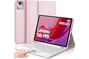 JADEMALL Tastiera con Trackpad per Lenovo Tab M11 11" 2024, Italiano QWERTY Tastiera Bluetooth Magnetica Staccabile con Touchpad per Lenovo Tab M11 11 Pollici 2024, Rosa