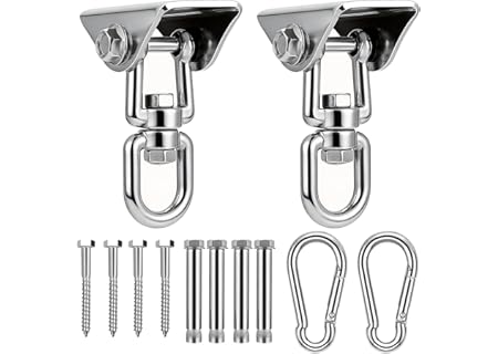 FuYelng Takkroksats, tung belastning, 304 rostfritt stål, 450 kg, gungkrok, tak, 360°, rotationsfäst - Amazon Deal & Rabatt