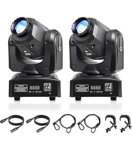 Projecteur Lyre LED 200W à Tête Mobile - 8 Gobos, 18 Prismes, DMX-512, Stroboscope - Pour Scène, DJ, Fêtes