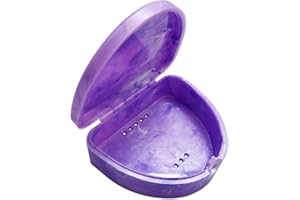 DENTAL AESTHETICS Smukła ortodontyczna walizka stomatologiczna – kolory marmurowe do elementów ustalających, tac wybielających, protez i nie tylko (fioletowy marmur)