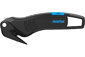 MARTOR Couteau de sécurité, lame cachée, SECUMAX 320, coupe-film professionnel léger, plastique, droitiers & gauchers