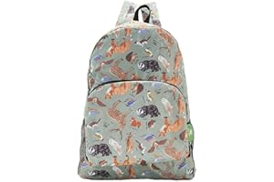 ECO CHIC Lightweight Foldable Water Resistant Backpack Rucksack Folds into Pouch for Storage