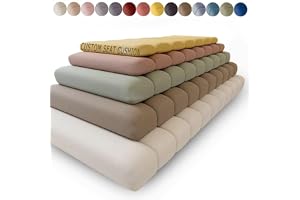 KYMMPL Anpassad fönsterbänkkudde extra tjock bekväm sittdyna vattentät smutsavvisande bänkdyna mjuk beröringskudde för burspråk inomhusmöbler (beige 80 x 50 x 6,5 cm)
