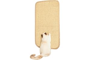 Vonsera Alfombra Rascador para Gatos, Rascador de Pared Autoadhesivo, Alfombra de Sisal para Gatos, 50 x 25 cm, Color Beis