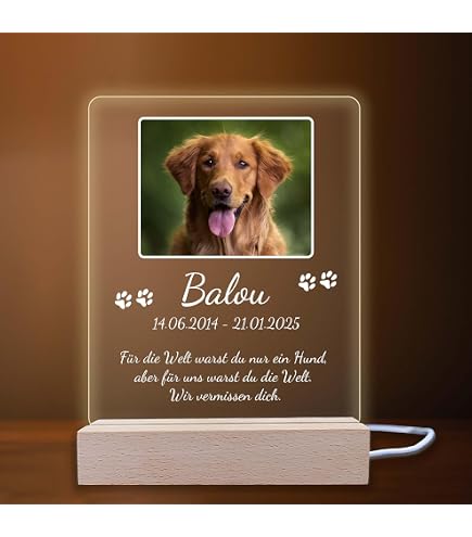 Personalisiertes LED Nachtlicht – Mit Eigenem Foto & Text, Acrylglas 14x14 Cm, Optional Warmweiß