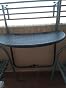 Relaxdays Table De Balcon Pliante BASTIAN - Table Suspendue Rotin Hauteur Réglable 63x60x84 Cm Noir