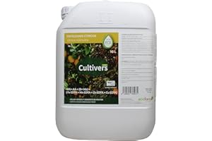 CULTIVERS Engrais biologique pour agrumes 10 L Engrais liquide: feuilles plus vertes et augmentation de la taille des fruits. Engrais 100% naturel