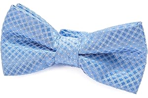 DonDon Papillon bambino e Ragazzo Ragazzi annodato e regolabile 9 x 4,5 cm lucido con punti d'argento