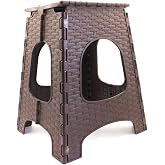 Onur Large Size Dark Brown Foldable Plastic Stool Seat