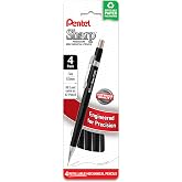 Pentel Sharp mekanik kurşun kalem, (0,5 mm), ince &ccedil;izgi, siyah namlu, 4'l&uuml; paket (P205PF4A)