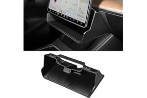 ‎BASENOR BASENOR Tesla Model Y Model 3 Mittelkonsolen Organizer Ablage unter dem Bildschirm Organizer Box Rutschfest Ohne Klebstoff Innenausstattung für Model Y/3