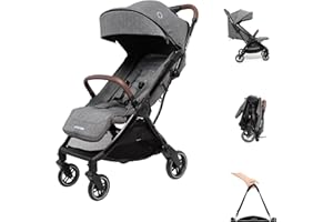 Maxi-Cosi Eva3 Kinderwagen, 0–4 Jahre, 0–22 kg, Baby Kinderwagen, Leicht und kompakt, Flache Liegeposition, 3 Liegepositionen, Automatisch mit 1 Hand klappbar, Tragegurt, Select Grey