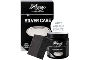 ‎HAGERTY Hagerty Silver Care Silber Paste 185 g I Effiziente Polierpaste zur Reinigung & Pflege von Silber & versilbertem Metall I Silberputzmittel für angelaufene Silberwaren Teller Tabletts I inkl Schwamm