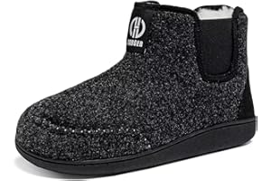 GURGER Kapcie męskie, ciepłe, pluszowe, z podszewką, kapcie domowe, filcowe