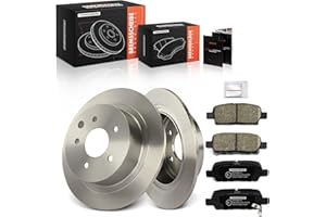 Frankberg Brake Kit incl. 2x Brake Disc + 4x Brake Pad Rear Compatible with Qashqai +2 I J10 NJ10 Juke F15 Teana I J31 Maxima VI A34 Replace# SA1226251