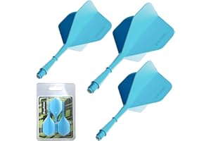 MageRabbit Darts Flights, Moulded Darts Flight And Stem,Professional Dart Accessories Pack Of 3 Dart Flight And Shafts, Darts Flights and Stems pack,3Color