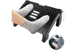 VFANDV Reposapies de Oficina, Reposa pies Reposa pies Reposapies Escritorio Reposapiés Ajustable en 6 Niveles, Reposapiés Ergonómico para Oficina, Hogar, Viajes